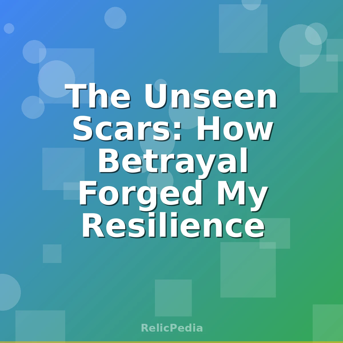 The Unseen Scars: How Betrayal Forged My Resilience