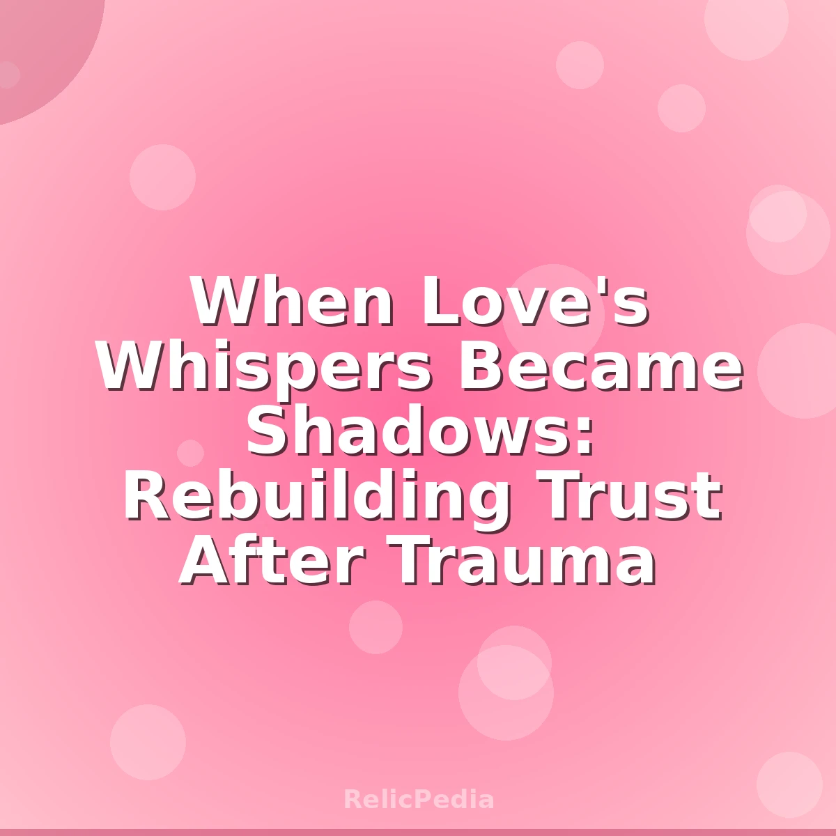 When Love's Whispers Became Shadows: Rebuilding Trust After Trauma